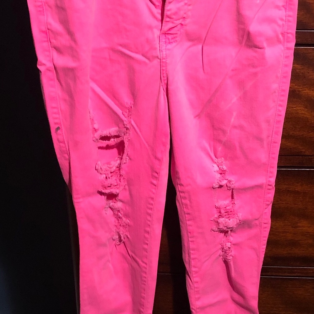 NWOT SIZE 13 distressed pink denim jeans